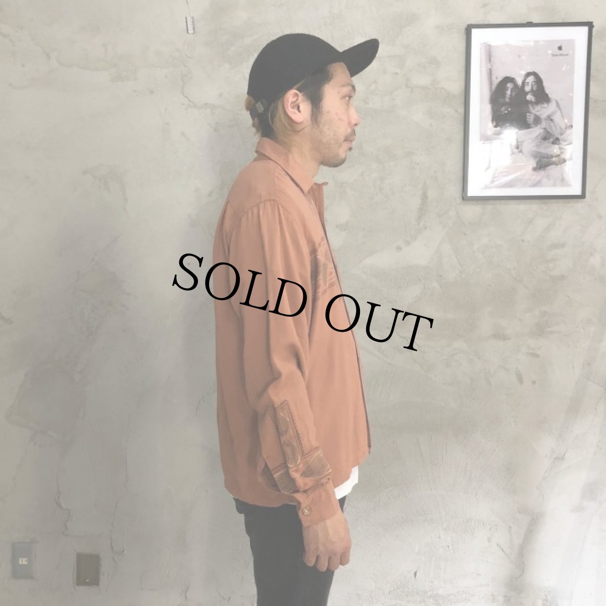 画像3: 50's Rugby Rayon Print Shirt L (3)