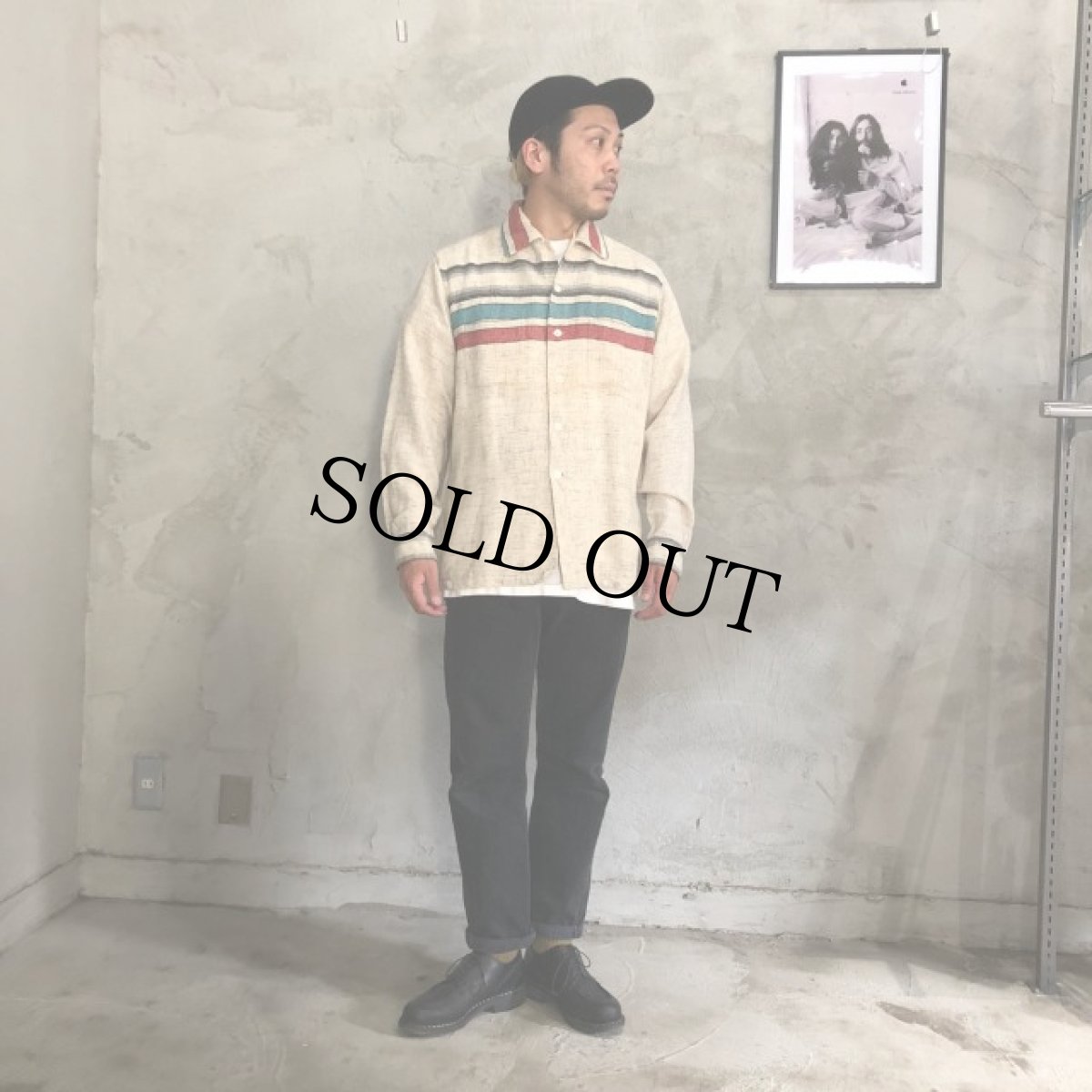 画像5: 50's ALEXANDER'S WESTCHESTER ストライプ×カスリ Wool Shirt (5)