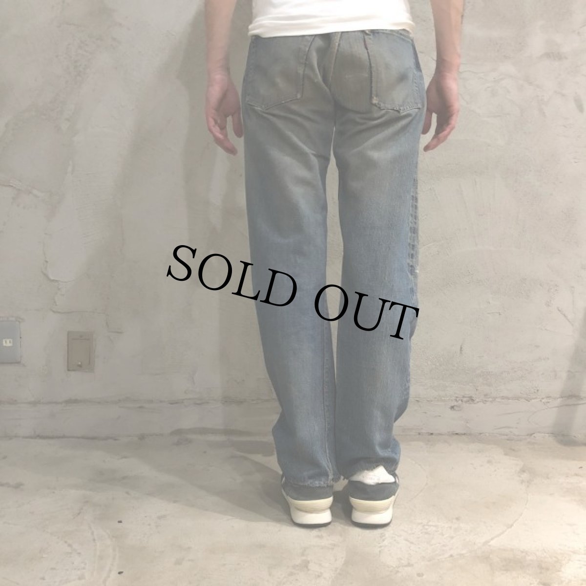 画像4: 60's LEVI'S 551ZXX BIGE デニムパンツ W28 (4)