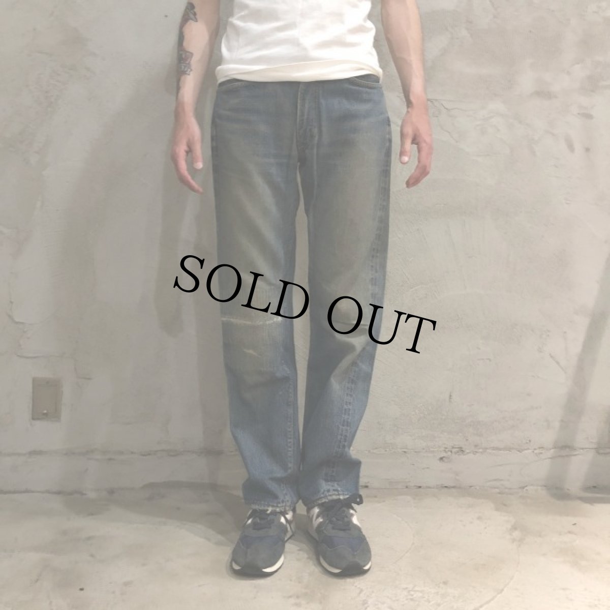 画像2: 60's LEVI'S 551ZXX BIGE デニムパンツ W28 (2)