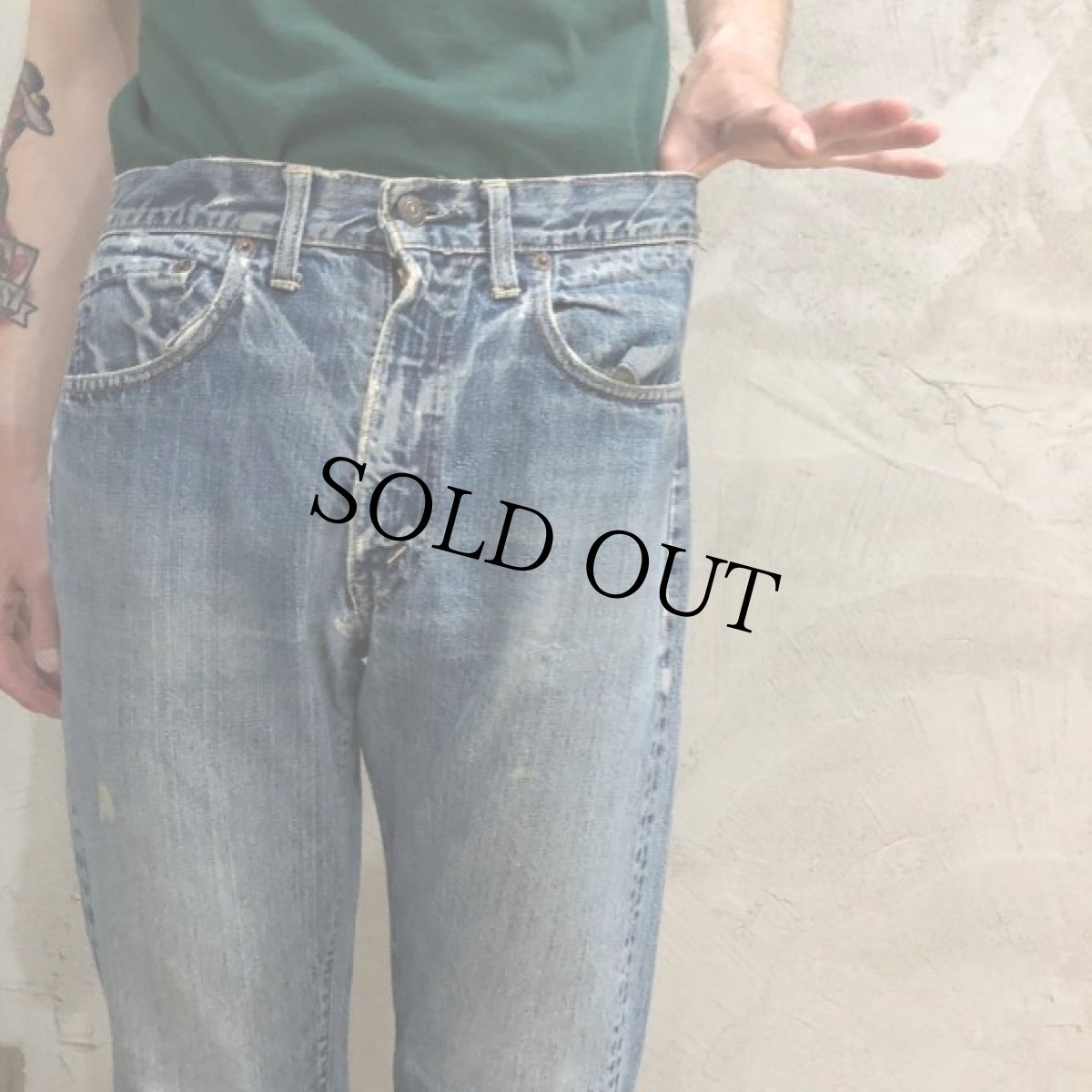 画像9: 60's〜70's LEVI'S 505 BIGE デニムパンツ W30 (9)
