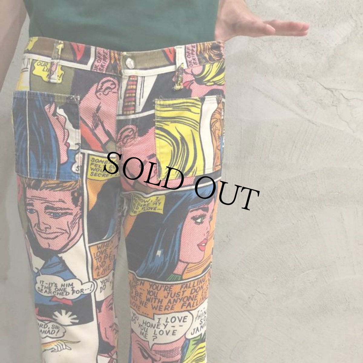 画像7: 70's Wrangler CANADA製 "リキテンシュタイン" コットンフレアパンツ W30 (7)