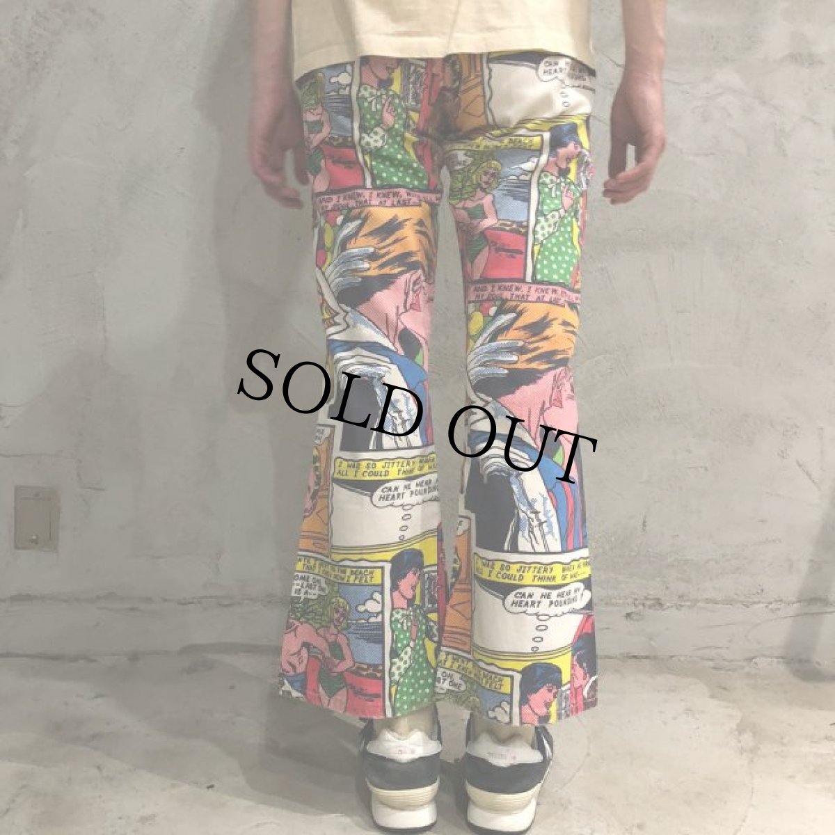 画像5: 70's Wrangler CANADA製 "リキテンシュタイン" コットンフレアパンツ W30 (5)