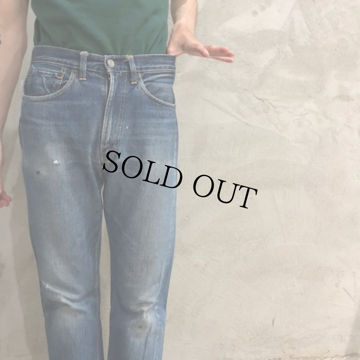 画像8: 50's〜60's LEVI'S 504ZXX ギャラ入り紙パッチ デニムパンツ W29 (8)