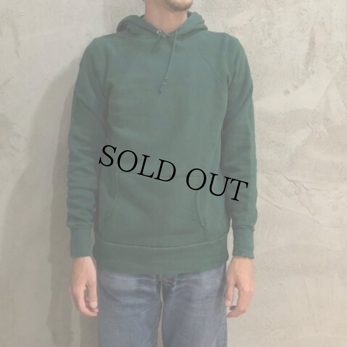 画像2: 60's ラグランスウェットフーディー 無地 L (2)