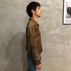 画像4: 1930's PIG SKIN Cossack Jacket ハト目ジップ (4)