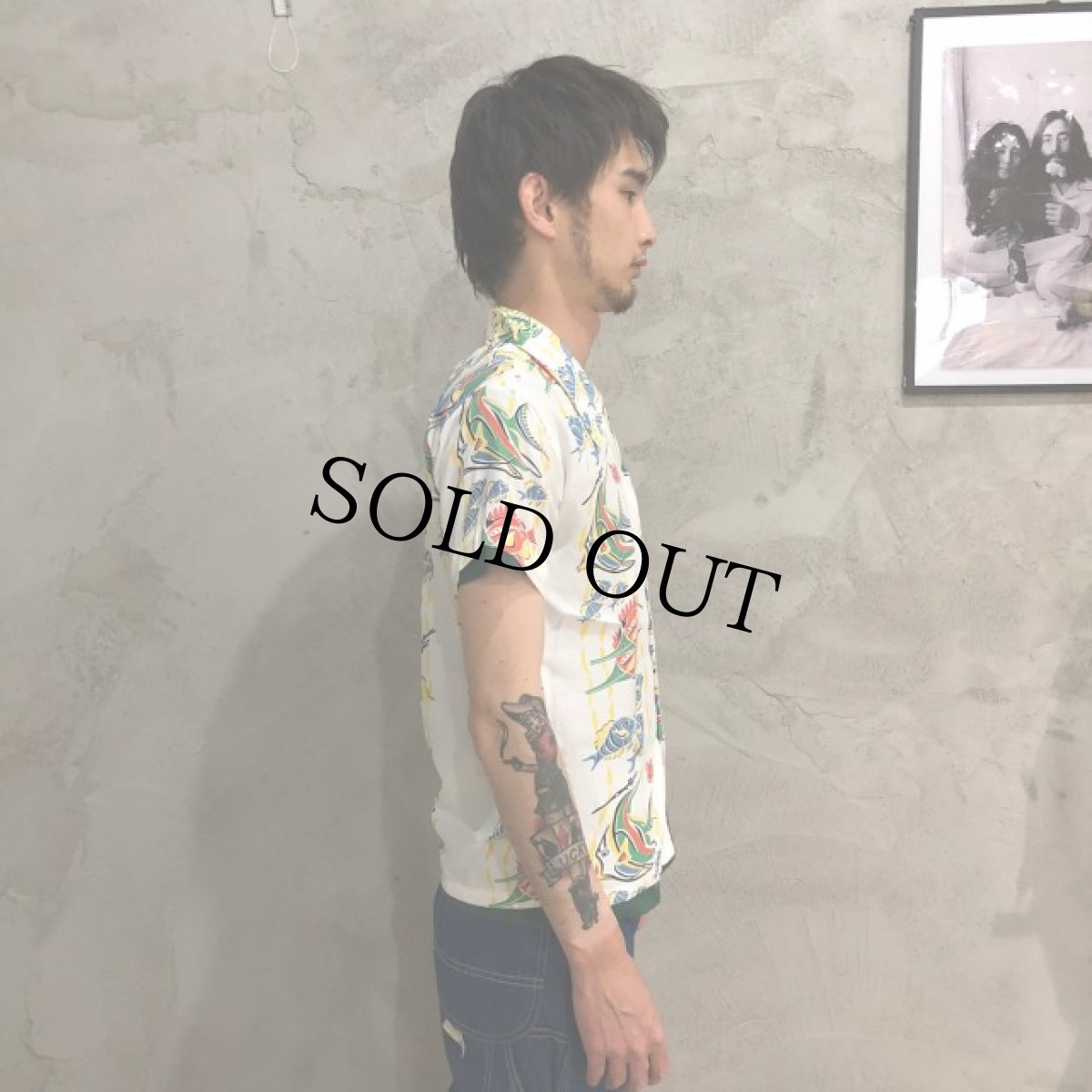 画像3: 40's THE KAHALA 魚柄 アロハシャツ (3)