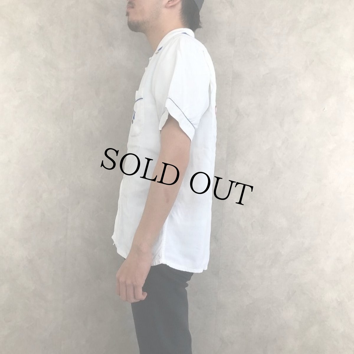 画像4: 60's "NATIONAL CARBON CO." チェーンステッチ ボーリングシャツ M (4)