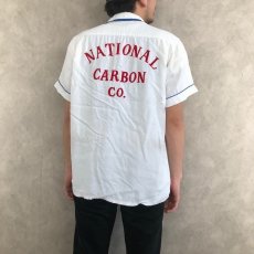 画像5: 60's "NATIONAL CARBON CO." チェーンステッチ ボーリングシャツ M (5)