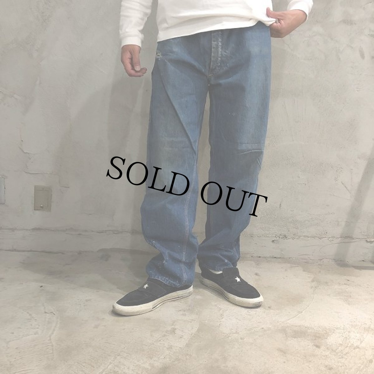 画像3: 60's UNKOWN デニムペインターパンツ W36 (3)