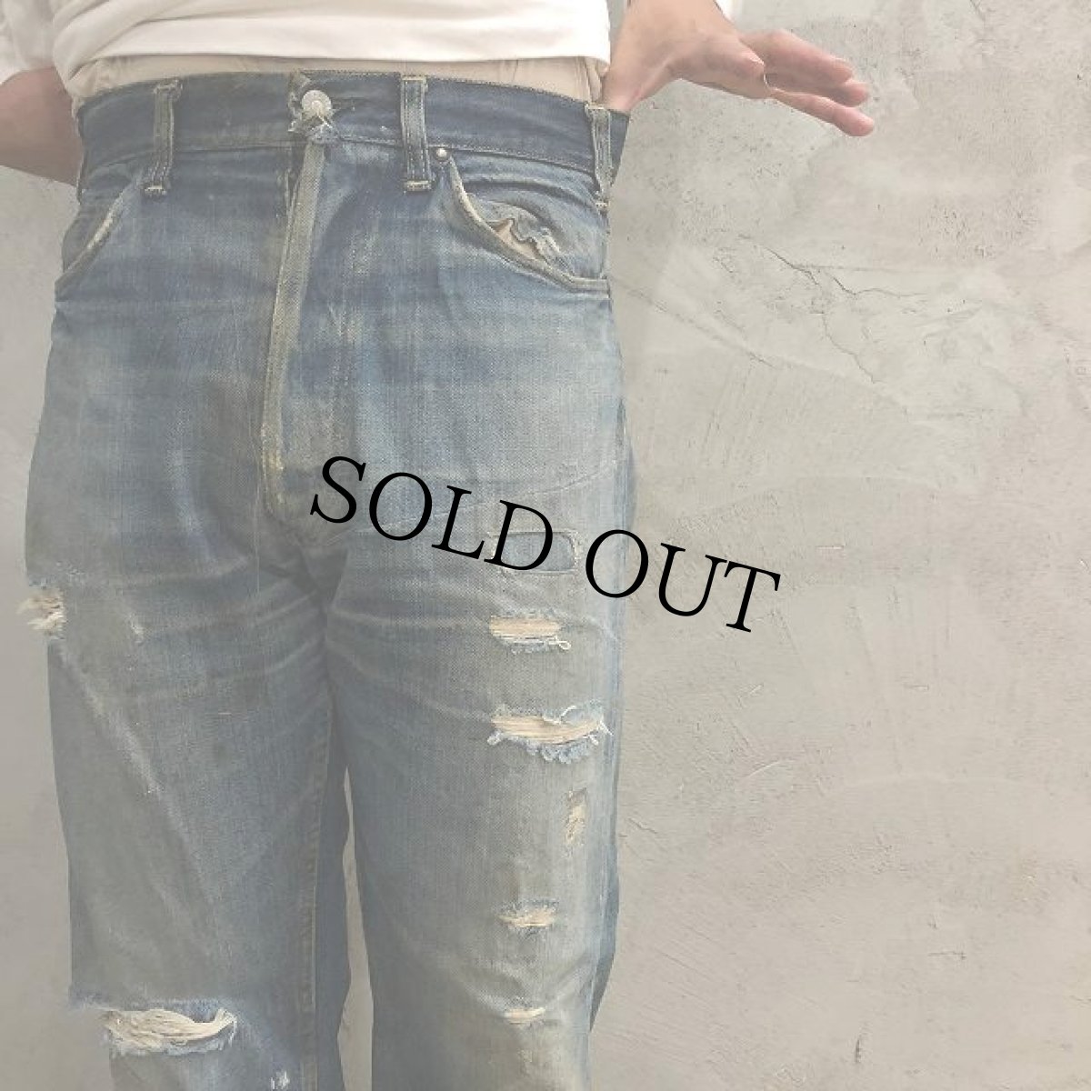 画像8: 40's FOREMOST JCPenney 股リベ 5ポケットデニムパンツ W31 (8)