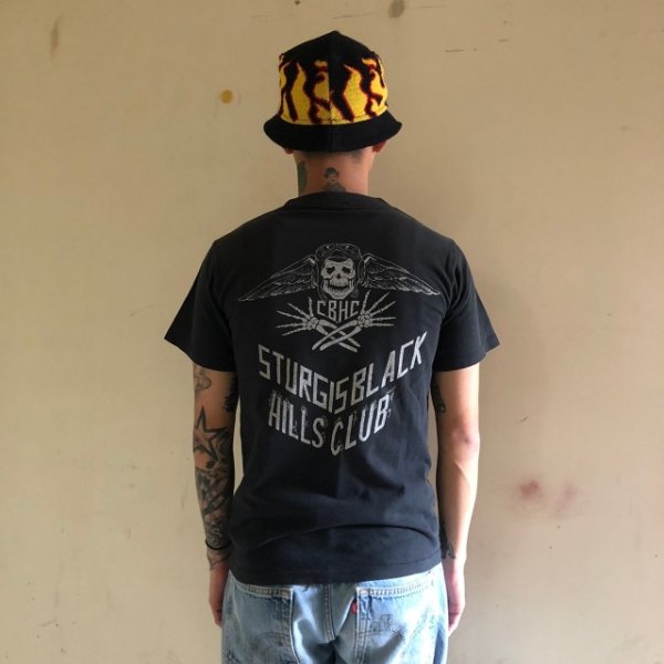 SALE】 90's C.B.H.C USA製 スカル バイカーTシャツ 90年代 バイク