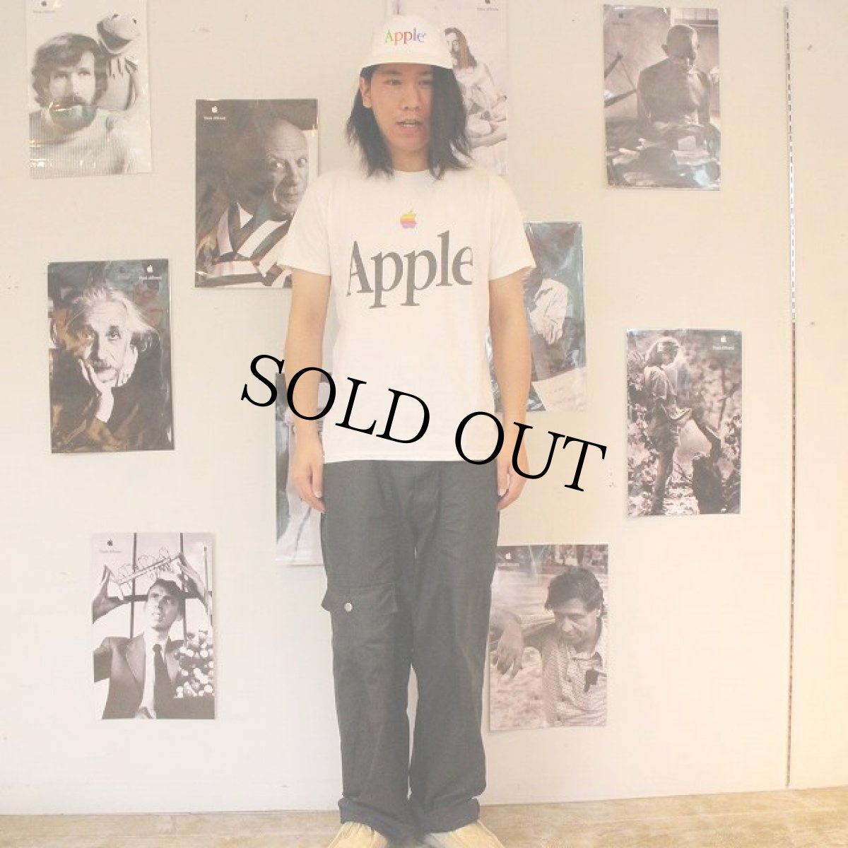 画像5: 80's Apple USA製 "Apple" レインボーロゴTシャツ L (5)