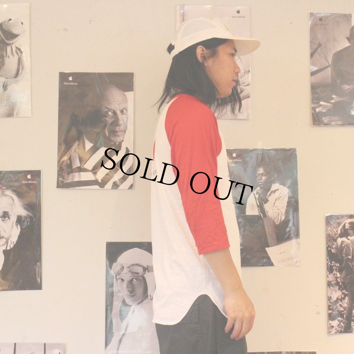 画像3: 80's Apple USA製 ピカソデザイン ラグランTシャツ L (3)