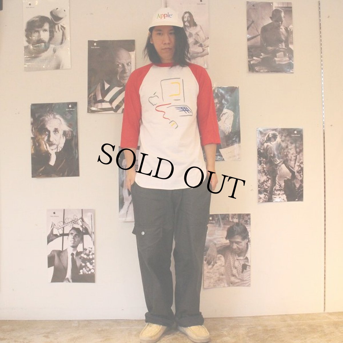 画像5: 80's Apple USA製 ピカソデザイン ラグランTシャツ L (5)