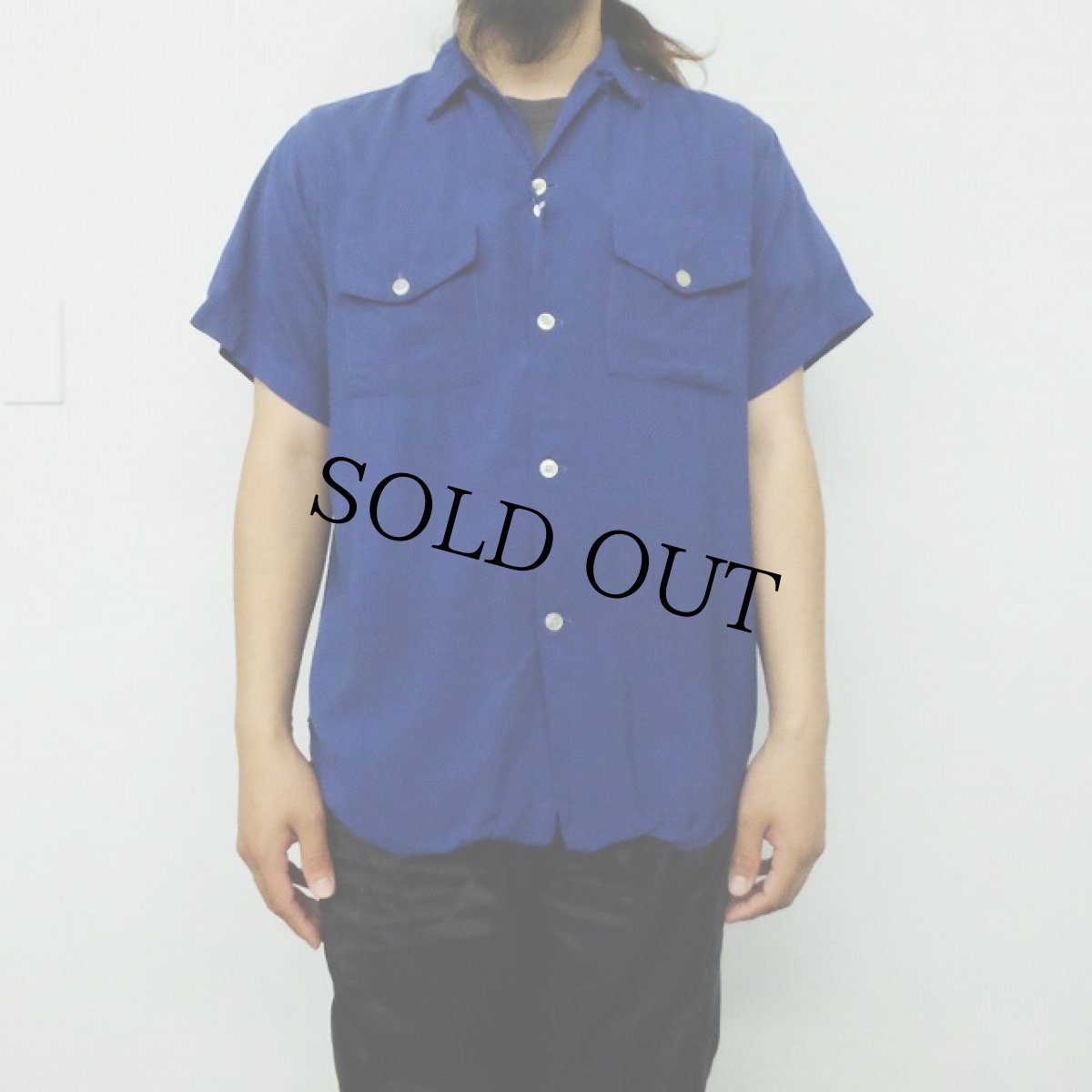 画像4: 60's NAT NAST "V.F.W. SHEFFIELD, ALA." フロッキープリント ボーリングシャツ (4)