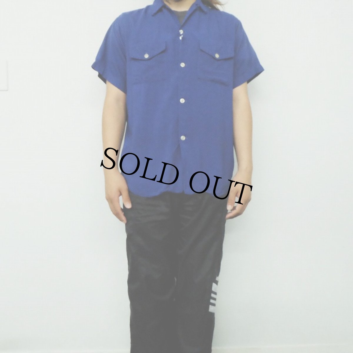 画像6: 60's NAT NAST "V.F.W. SHEFFIELD, ALA." フロッキープリント ボーリングシャツ (6)