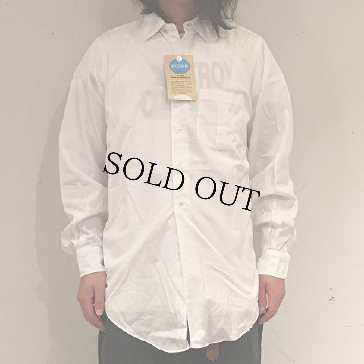 画像2: 60's PILGRIM White Cotton Shirt DEADSTOCK (2)