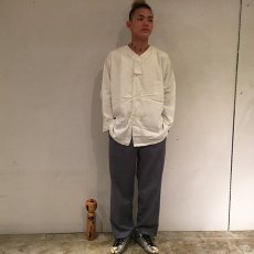 画像5: 30〜40's HALF-MOON BROADCLOTH Cotton Pajamas Shirt (5)