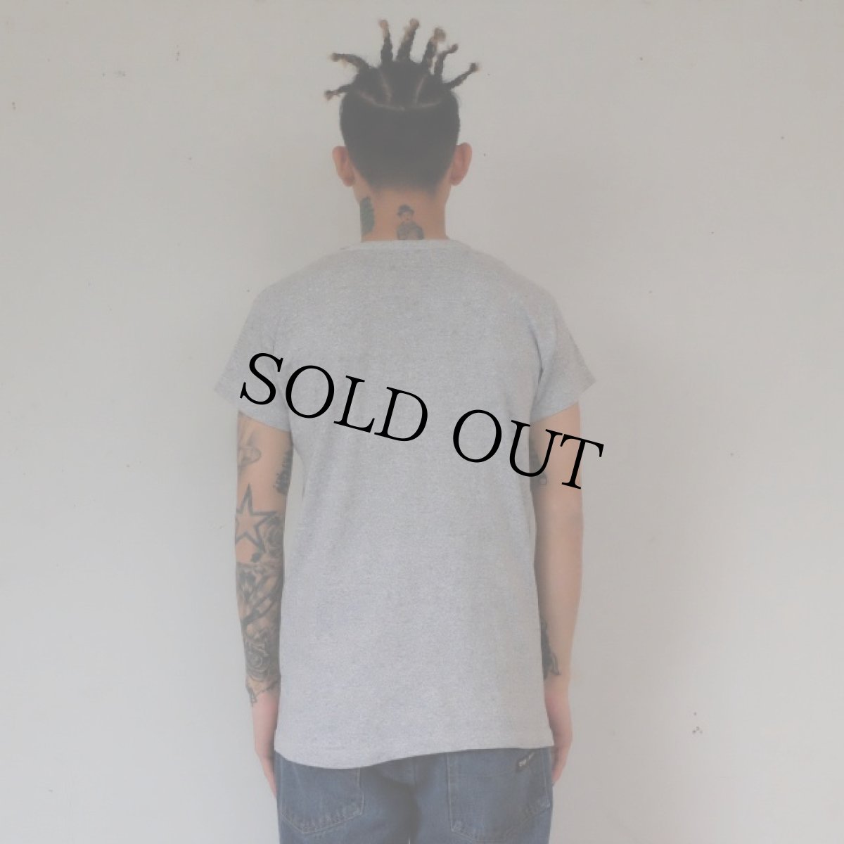 画像5: 60's Champion "PROPERTY OF SPECIAL SERVICES" ランタグ 染み込みプリント霜降りTシャツ (5)