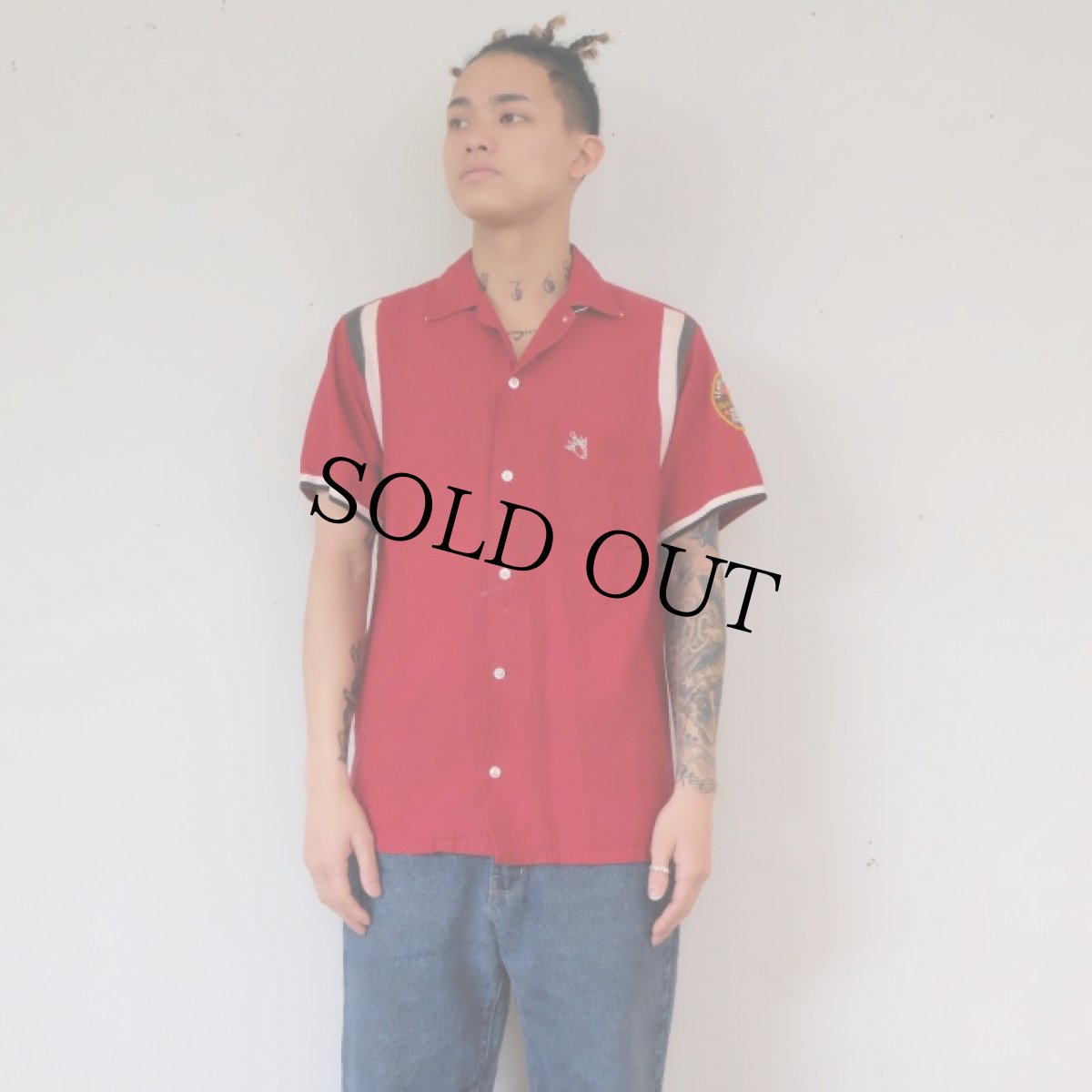 画像3: 50's〜60's Hilton USA製 チェーン刺繍ボーリングシャツ (3)