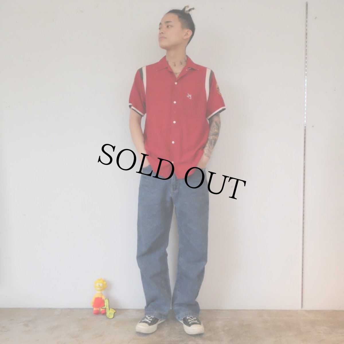 画像2: 50's〜60's Hilton USA製 チェーン刺繍ボーリングシャツ (2)