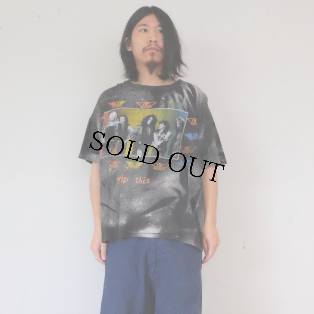 画像4: 90's AEROSMITH "get a grip tour" バンドツアー手刷りTシャツ M〜L位 (4)
