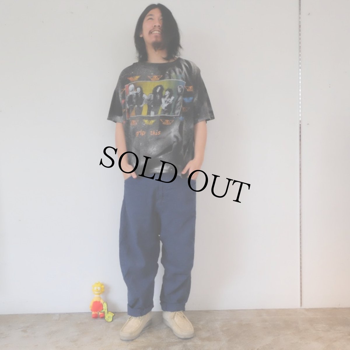 画像3: 90's AEROSMITH "get a grip tour" バンドツアー手刷りTシャツ M〜L位 (3)