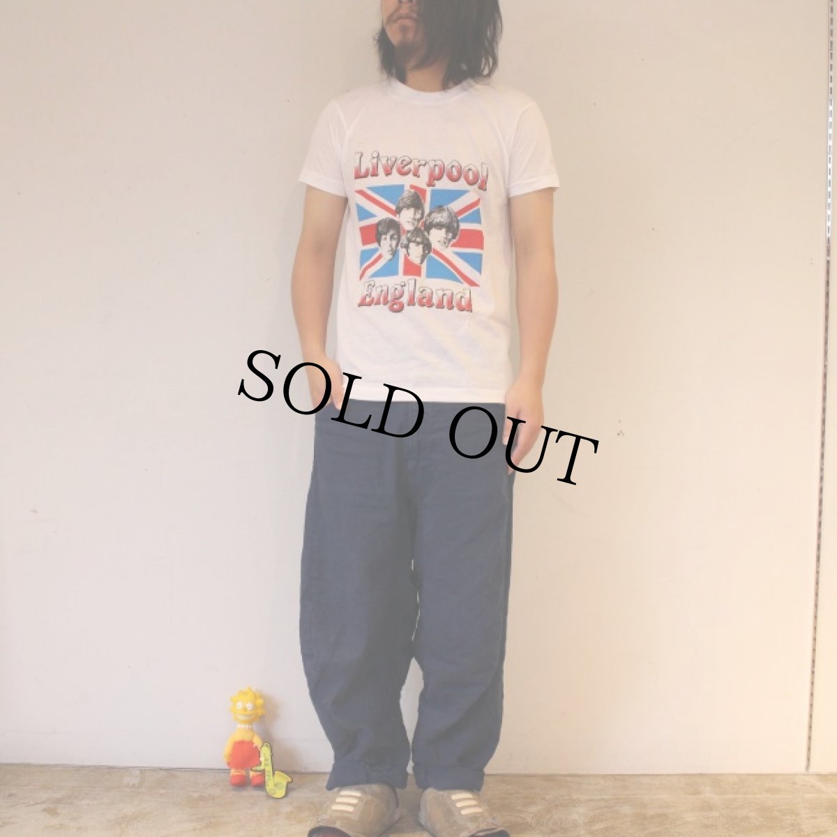 画像2: 80's THE BEATLES USA製 "Liverpool England" バンドTシャツ DEADSTOCK M (2)