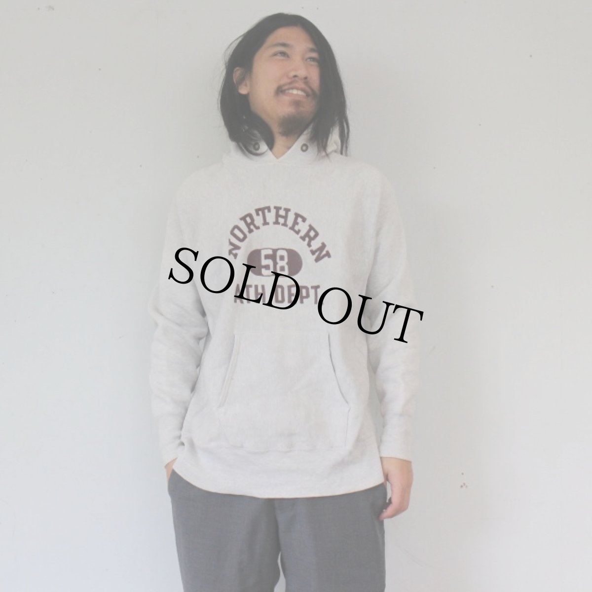 画像3: 70's Champion REVERSE WEAVE 初期単色タグ USA製 Hoodie 3段プリント L (3)