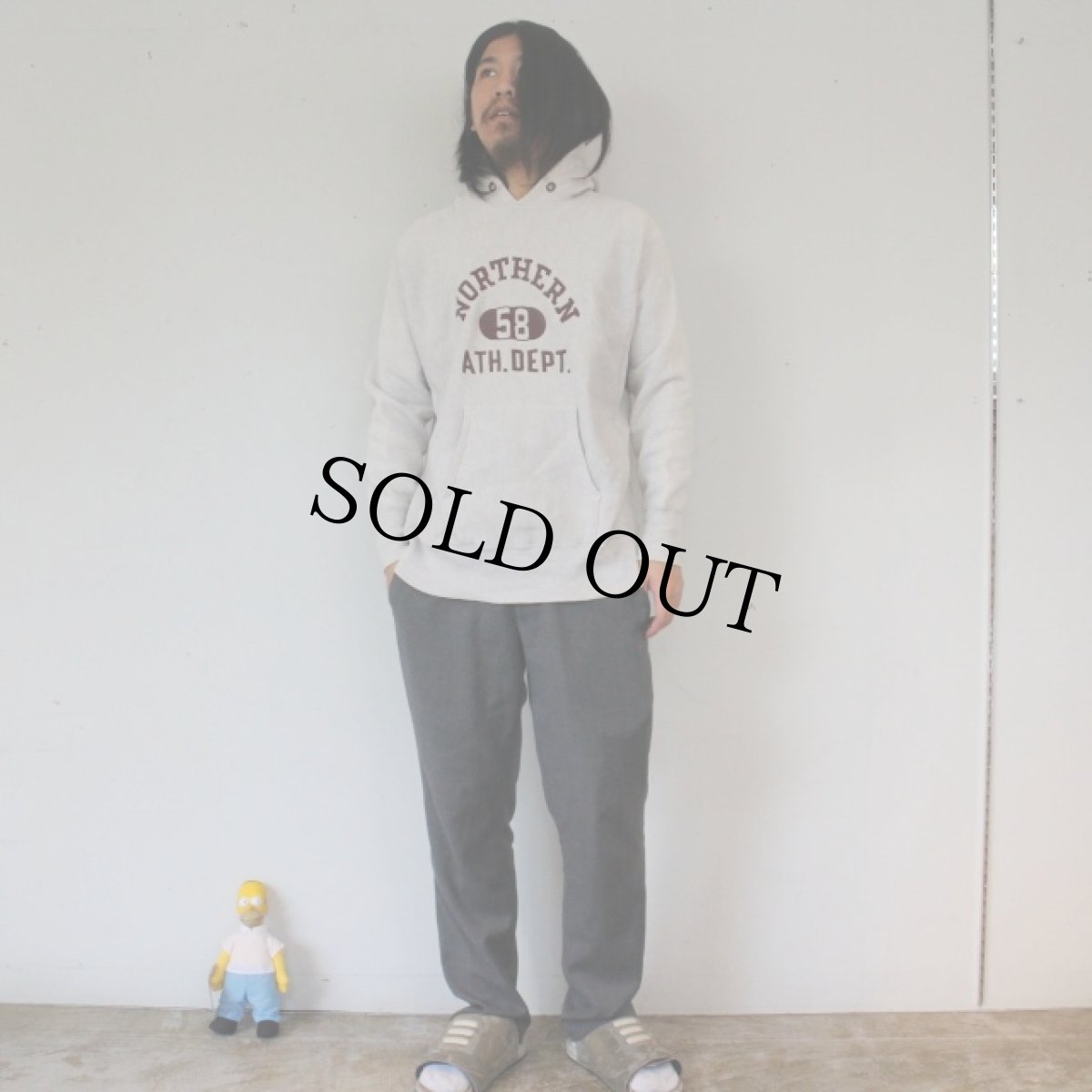 画像2: 70's Champion REVERSE WEAVE 初期単色タグ USA製 Hoodie 3段プリント L (2)