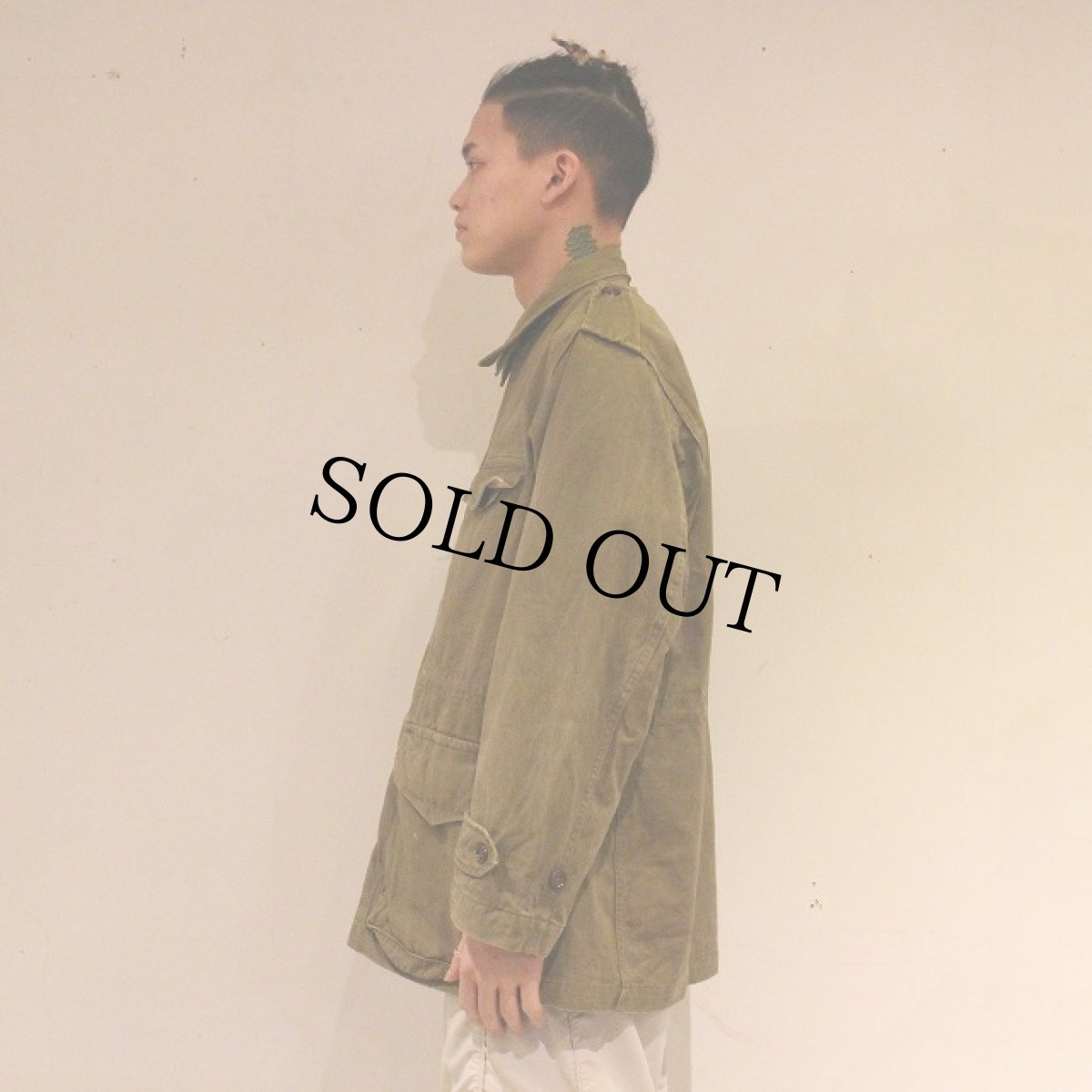 画像4: 50's French Army M-47 HBT Jacket 後期 (4)