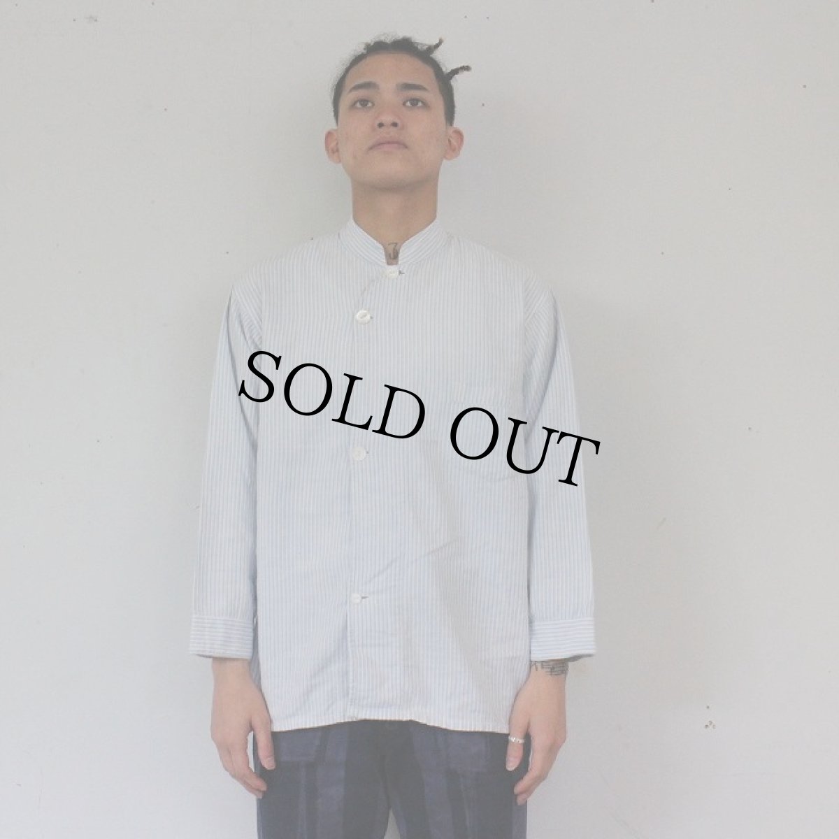 画像2: 30〜40's Glover's BRIGHTON CARLSBAD Stripe Cotton Pajamas Shirt (2)