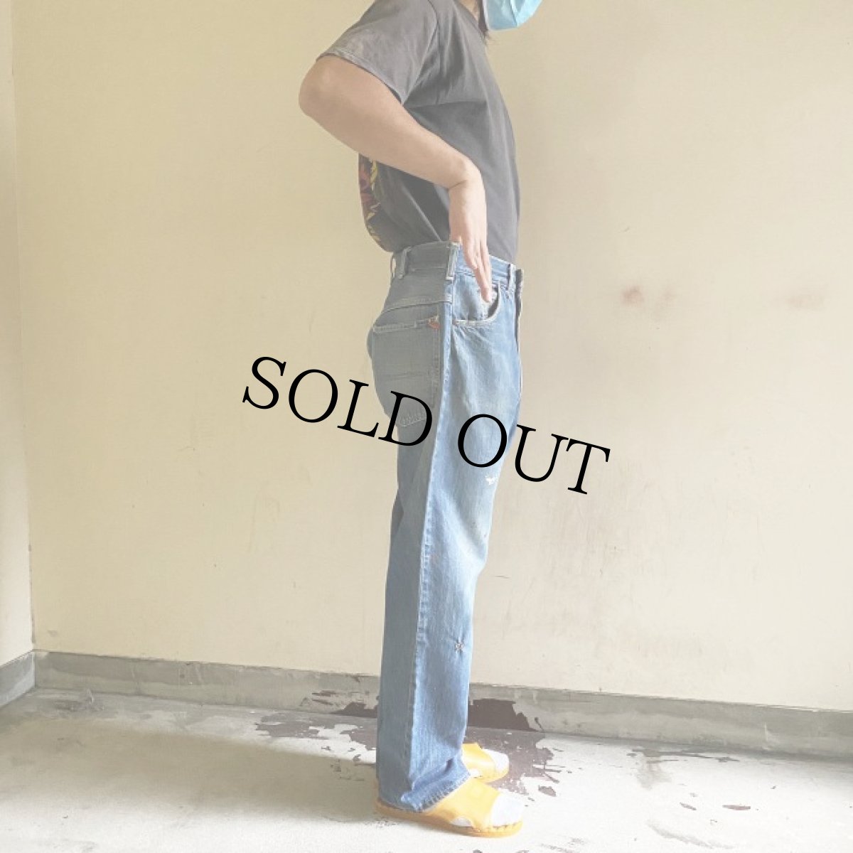 画像9: 60 J.C.PENNEY FOREMOST 5ポケットデニムパンツ ペンキ付き W34 (9)