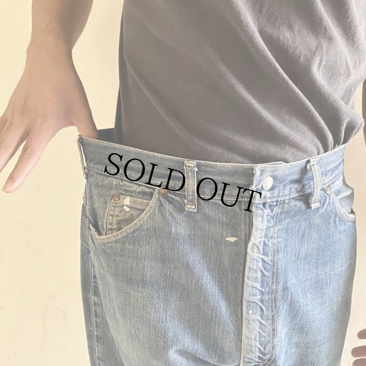 画像11: 60 J.C.PENNEY FOREMOST 5ポケットデニムパンツ ペンキ付き W34 (11)