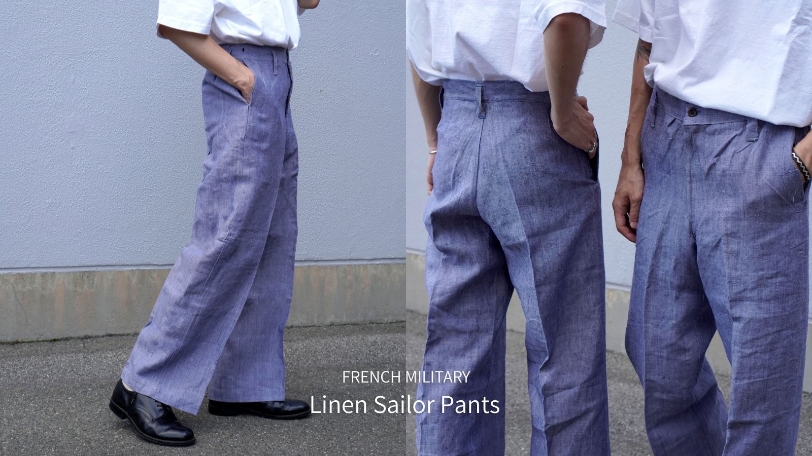 FRENCH MILITARY Linen Sailor Pants