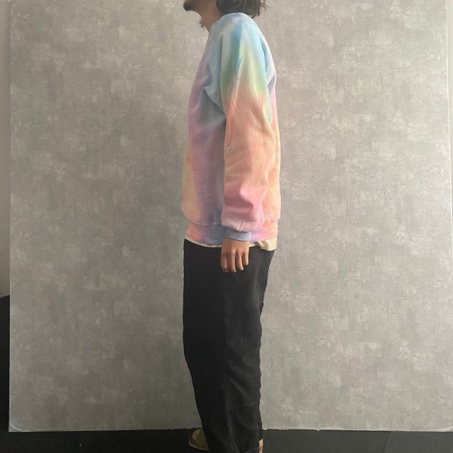 変型デザイン vintage 80s usa製 タイダイ染め マーブル パンツ 完璧