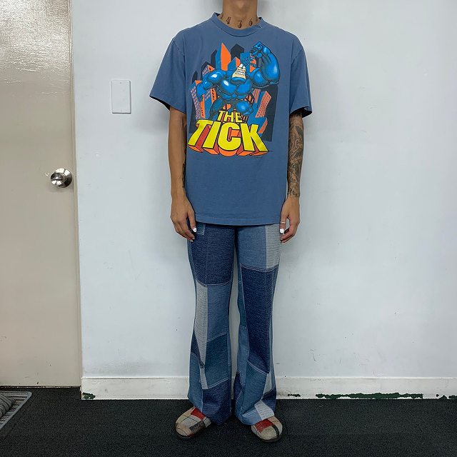 90's THE TICK USA製 アニメキャラクターTシャツ L