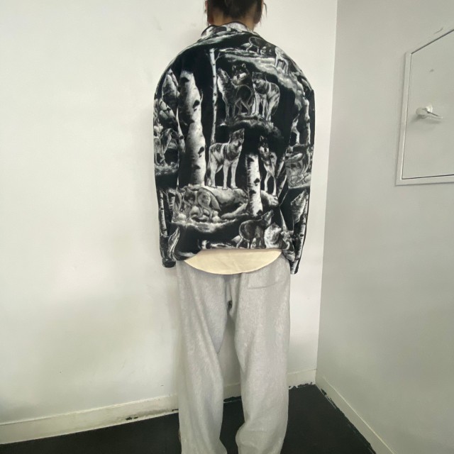 LUCKY BRAND 総柄 ネイティブ柄 フリースジャケット メンズXL /eaa376399