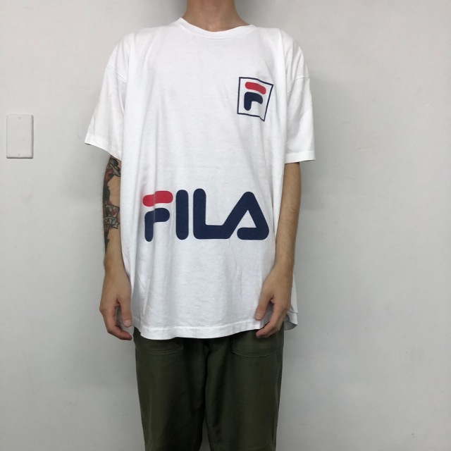 【SALE】 90's FILA ロゴプリントTシャツ XXL