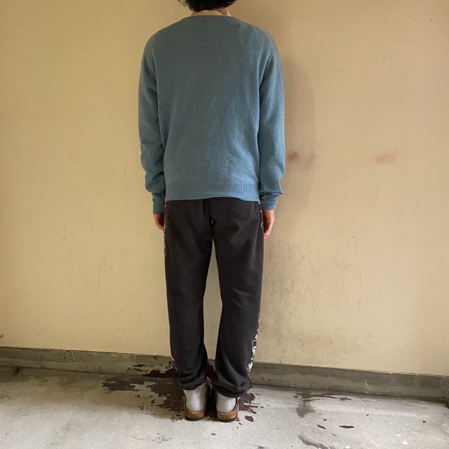 水色 カシミヤ Vネック ビンテージ古着屋feeet 通販 名古屋 大須 メンズ