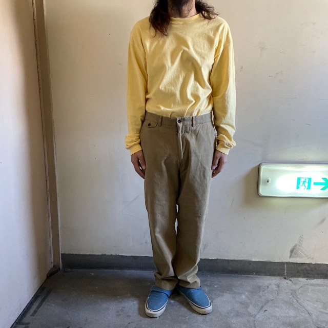 ポロラルフローレン ベージュ キャメル トラウザーズ パンツ ヴィテージ古着屋feeet 通販 名古屋 大須 メンズ