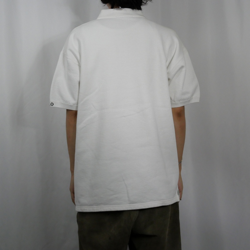 画像3: Ralph Lauren コットン×アクリル スウェットポロシャツ M (3)