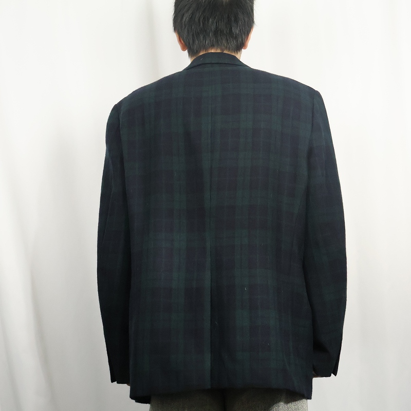 画像3: LAUREN RALPH LAUREN ブラックウォッチチェック柄 ウールテーラードジャケット SIZE42R (3)