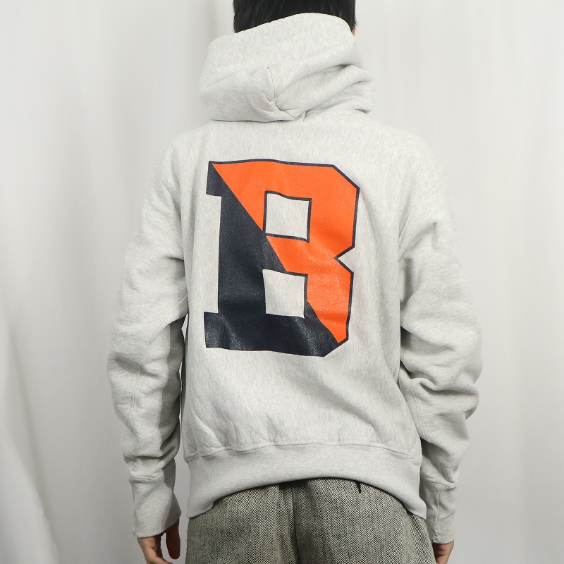 画像4: 90's the Cotton Exchange USA製 REVERSE WEAVE TYPE バックプリント スウェットフーディー S (4)