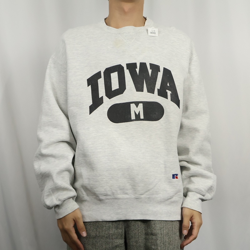 画像2: 90's RUSSELL ATHLETIC "PRO COTTON" USA製  前V プリントスウェット M (2)