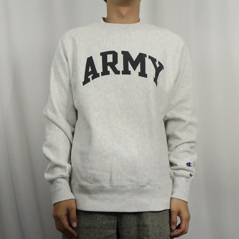 画像2: Champion REVERSE WEAVE "ARMY" プリントスウェット S (2)