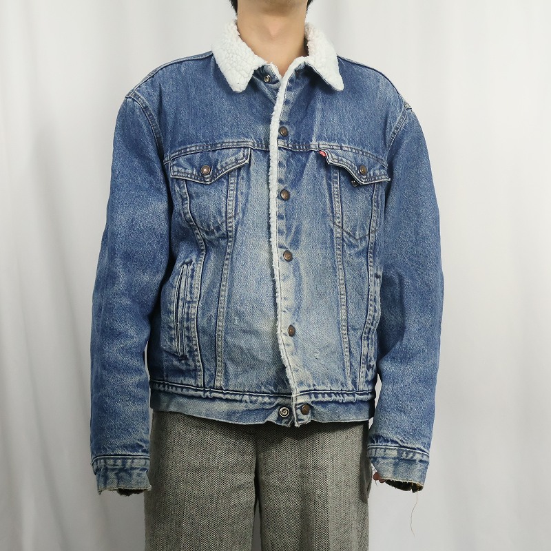 画像2: 80's Levi's USA製 ボアライナー デニムジャケット SIZE46L (2)