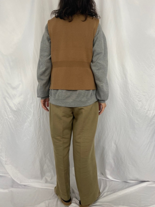 70's Fink Greate Britain製 ヌバックレザー×ニットベスト