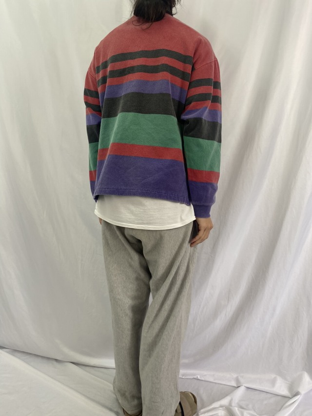 90s OLD GAP ハーフジップ ボーダースウェット